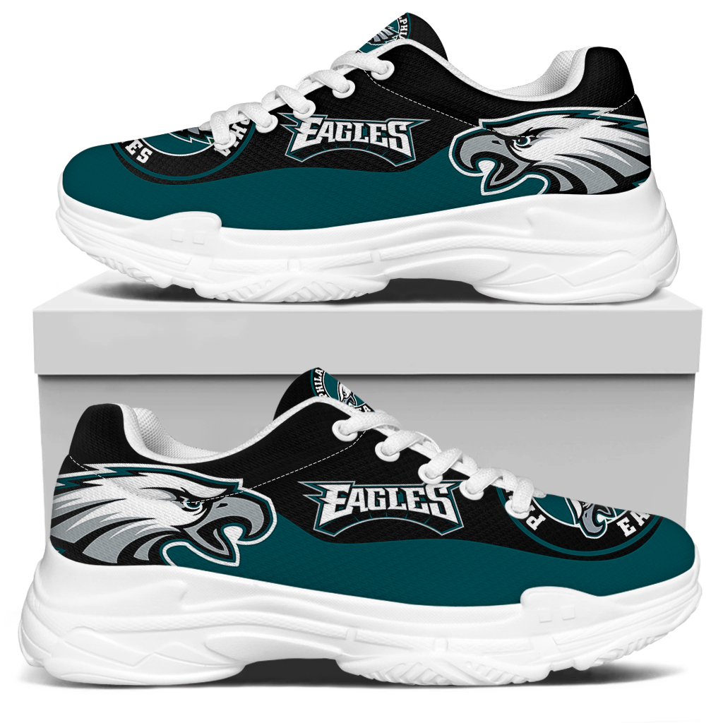 Men's Philadelphia Eagles Edition Chunky Sneakers With Line 002 Men's Philadelphia Eagles Edition Chunky Sneakers With Line 002